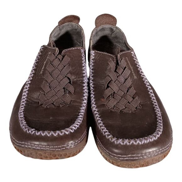 Patagonia Rimu SkyWalk Slip On Comfort Shoe Dark Plum Leather Womens 7.5 - Picture 3 of 11